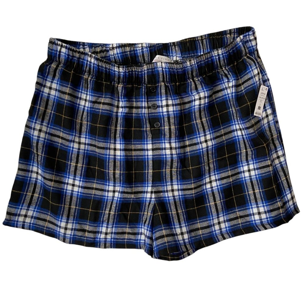 Ardene Rose + Vine NWT Women's Plaid Super Soft PJ Shorts Size Large -XL